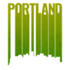 Portland Skyline Bright Green