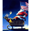 American Christmas Santa Claus with