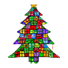 Christmas Christmas tree from gifts