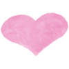 Coeur d’aquarelle rose