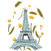 Eiffeltårnet Efterårsblomst Paris Efterår i Frankrig