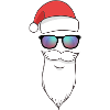 Weihnachtsmann mit Sonnenbrille