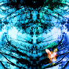 Blue Psychedelic Butterfly