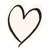 Heart white black