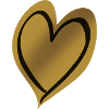 Heart Gold Black