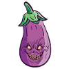 Halloween Eggplant Monster Healthy Food