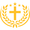 Laurel wreath Jesus Christ logo