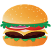 Hamburger Illustration Geschenkidee Fastfood