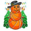Basketball Snowman Basketball Player