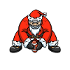 Christmas Santa Football Player