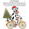 KUH FAHRRAD FROHE WEIHNACHTEN