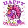 Female Turkey Happy Thanksgiving