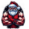 Bodybuilder Santa