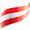 Austrian flag waved