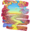 Brushstroke Dreamland avec River | Cadeau