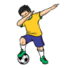 Dabbing Fußballspieler Junge Brasilien Fußball