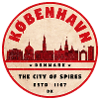 Copenhagen Skyline Vintage Seal