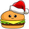 Burger Weihnachten Comic Xmas