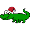 Alligator Weihnachten Comic