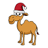 Kamel Comic Weihnachten