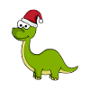 Dinosaur brontosaurus Christmas