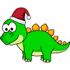 Dinosaur stegosaurus Christmas