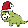 Dinosaur triceratops Christmas
