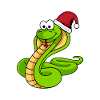 Snake Cobra Comic Christmas