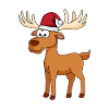 Elch Comic Weihnachten