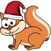 Eichhörnchen Comic Weihnachten
