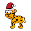 Leopard Comic Weihnachten