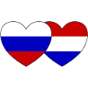 Russie Drapeau Hollande Coeur