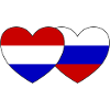 Holland Russia Flag Heart