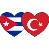 Cuba Turkey Flag Heart