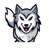 Loup logo design,jeune et tendance.