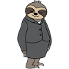 Sloth Woman Office Boss Kollega Arbetskollega