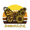 Beautiful butterfly sunflower butterflies L
