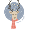 Reindeer with scarf