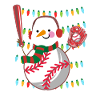 Baseball Snowman Baseball Player