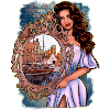 Wismar Illustration Frau mit Spiegel
