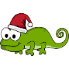 Caméléon Comic Christmas