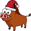 Wild Boar Comic Christmas
