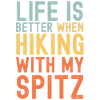 Spitz Hiking dog retro