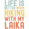 Laika Hiking dog retro