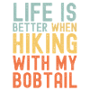 Bobtail Hiking dog retro