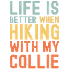 Collie Hiking dog retro