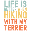 Terrier Hiking dog retro