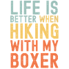 German Boxer Hiking dog retro