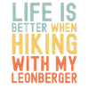 Leonberger Hiking dog retro