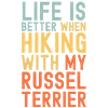 Russel-Terrier Hiking dog retro